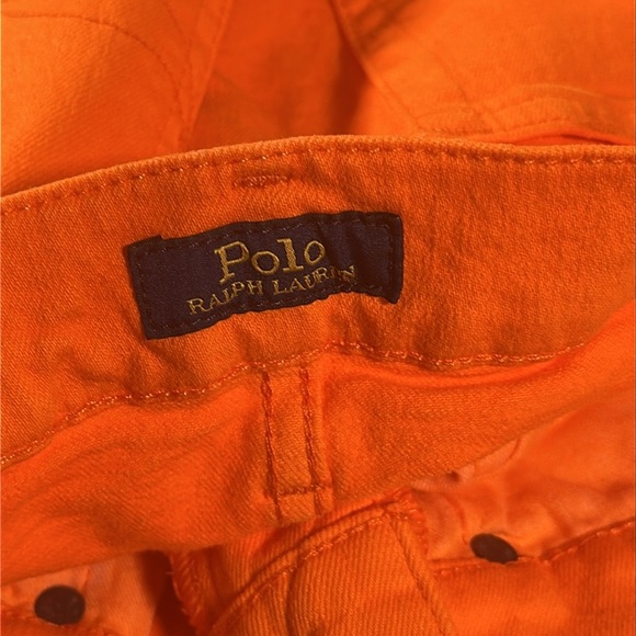Polo Ralph Lauren Varick Slim Straight Jeans Mens 28x30 Orange NEW - Picture 11 of 16